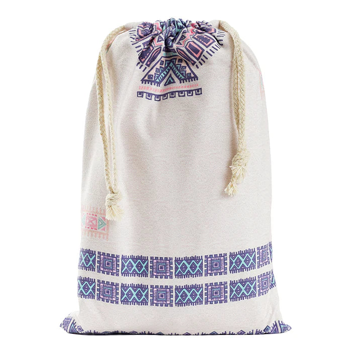Beige Microfiber Adult Poncho 2Pcs Set (Adult + Kid) - Native American