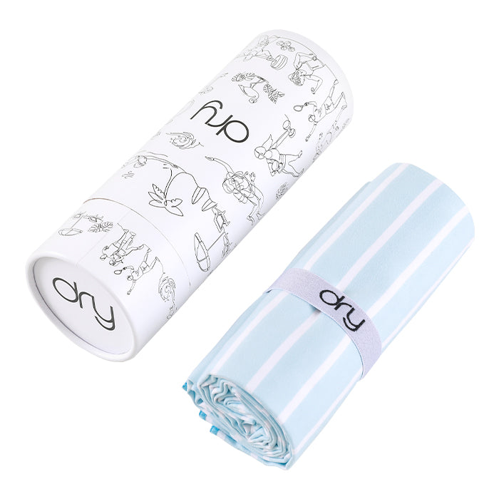 Microfiber Quick Dry Towel - Stripe Design, Light Blue, (Big)