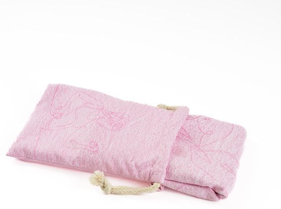 منشفة مايكروفايبر مع جيب ( صغيرة ) لون وردي فاتح