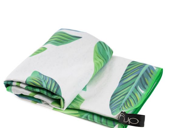Microfiber Towel - Green Leaves, (Big)