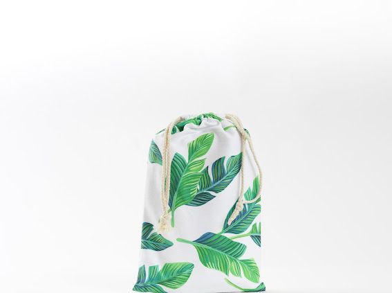 Microfiber Towel - Green Leaves, (Big)