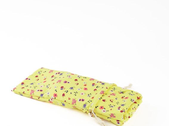 Microfiber Kids Poncho Towel - Flower Design, Yellow