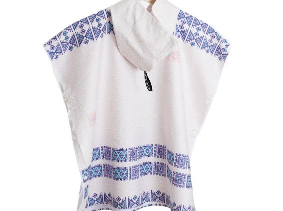 Beige Microfiber Kids Poncho (Native American)