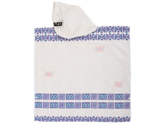 Beige Microfiber Kids Poncho (Native American)
