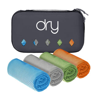 Dry Microfiber Cooling Towel 4 Pcs Box