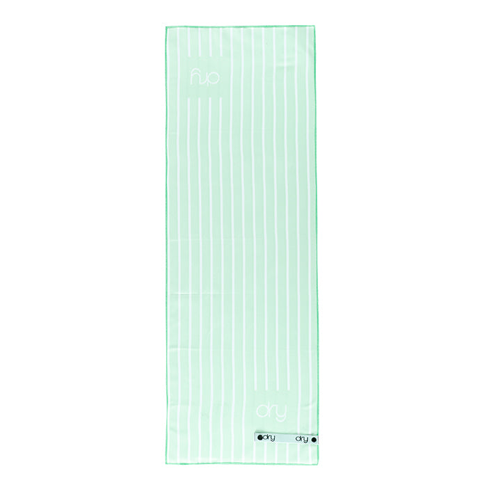 Microfiber Quick Dry Towel - Stripe Design, Light Green, (Small)