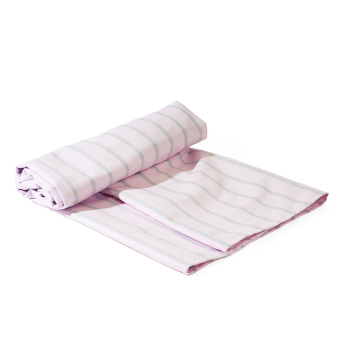 Microfiber Quick Dry Kids Poncho - Stripe Design, Light Pink